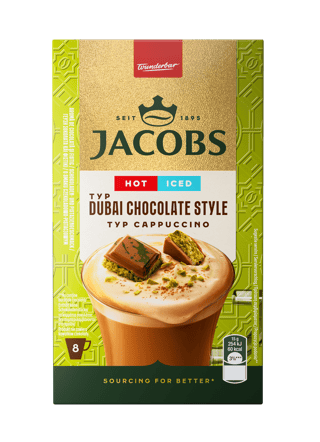 Jacobs Dubai Chocolate Style Cappuccino 8x15g box